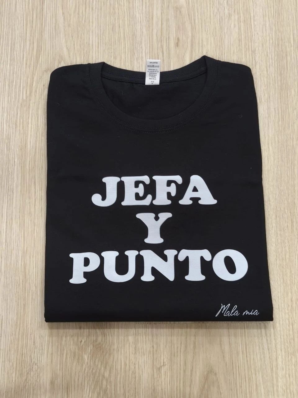 JEFA Y PUNTO - Negro (texto blanco)