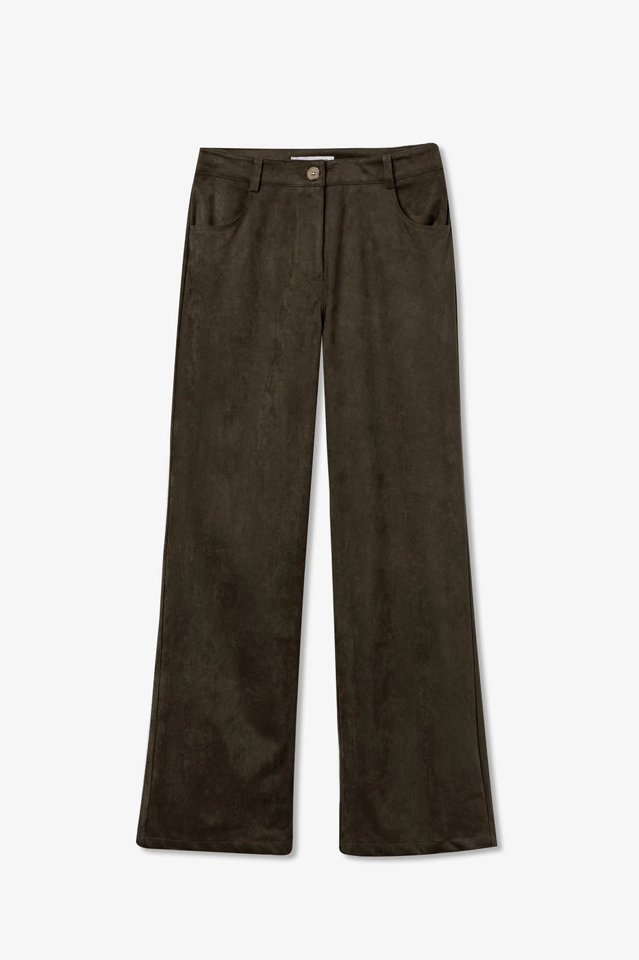 Isadora — Pantalón ancho de ante sintético verde oscuro (segundo color de este modelo; el color 285 Brown ya está en el catálogo). - 829