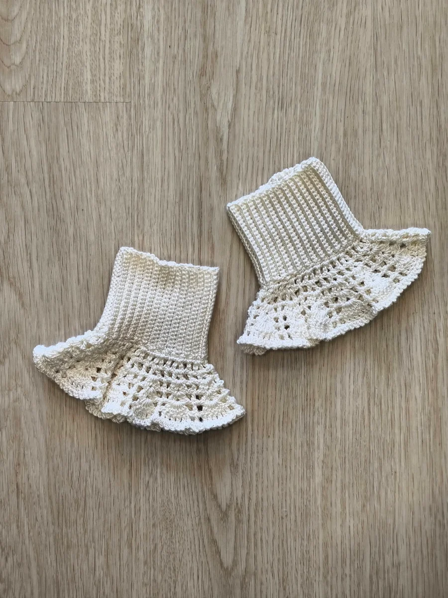 Puños de crochet - Crudo