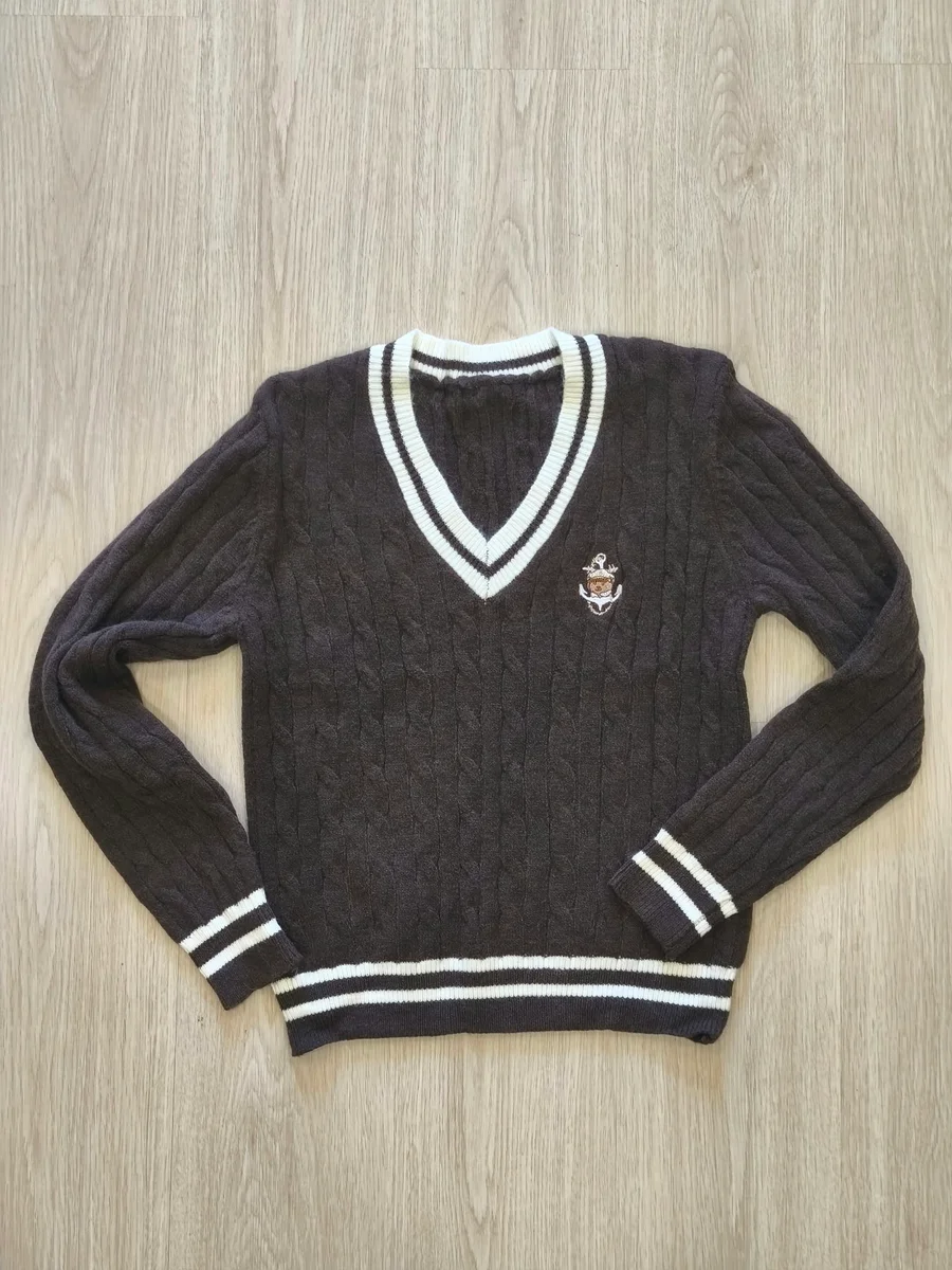 Jersey de ochos con escudo - Marrón