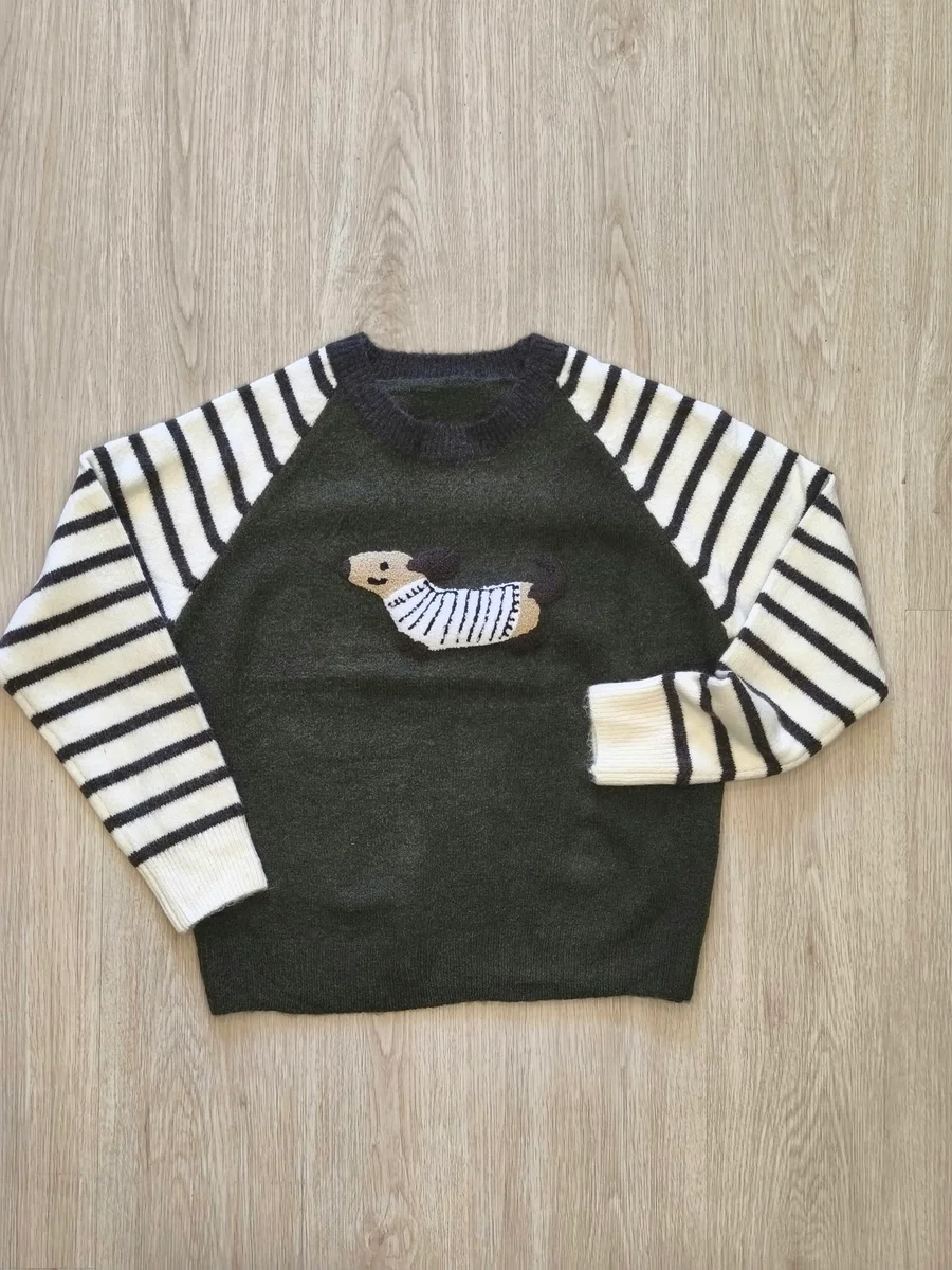 Jersey con perro salchicha - Caqui