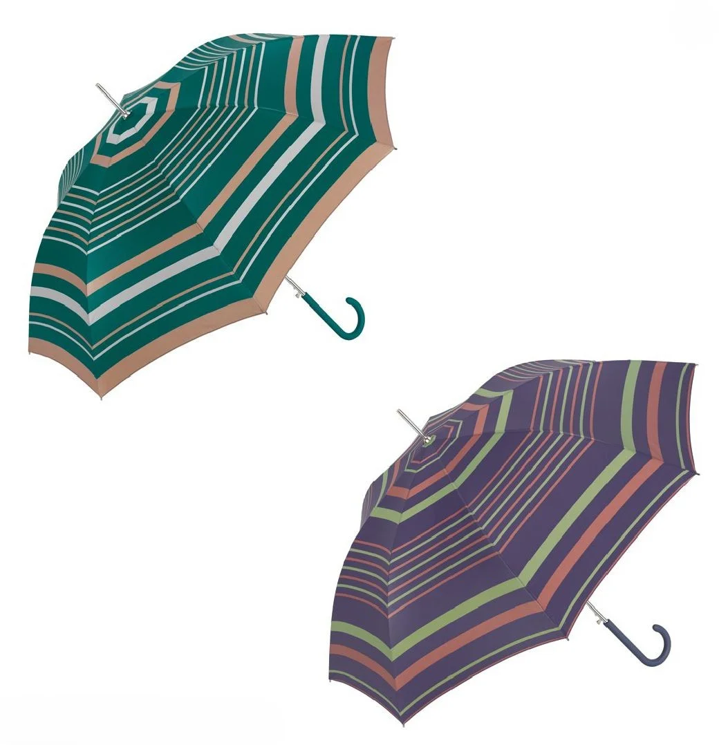 Paraguas largo de rayas