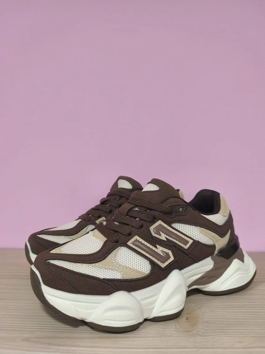 Zapatillas deportivas de plataforma - Marrón