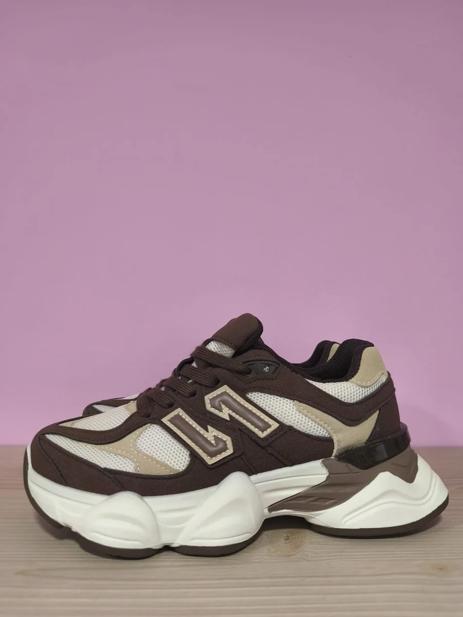 Zapatillas deportivas de plataforma - Marrón