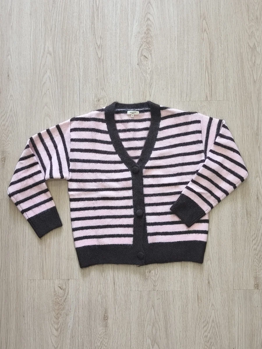 Cárdigan de rayas marinero - Rosa