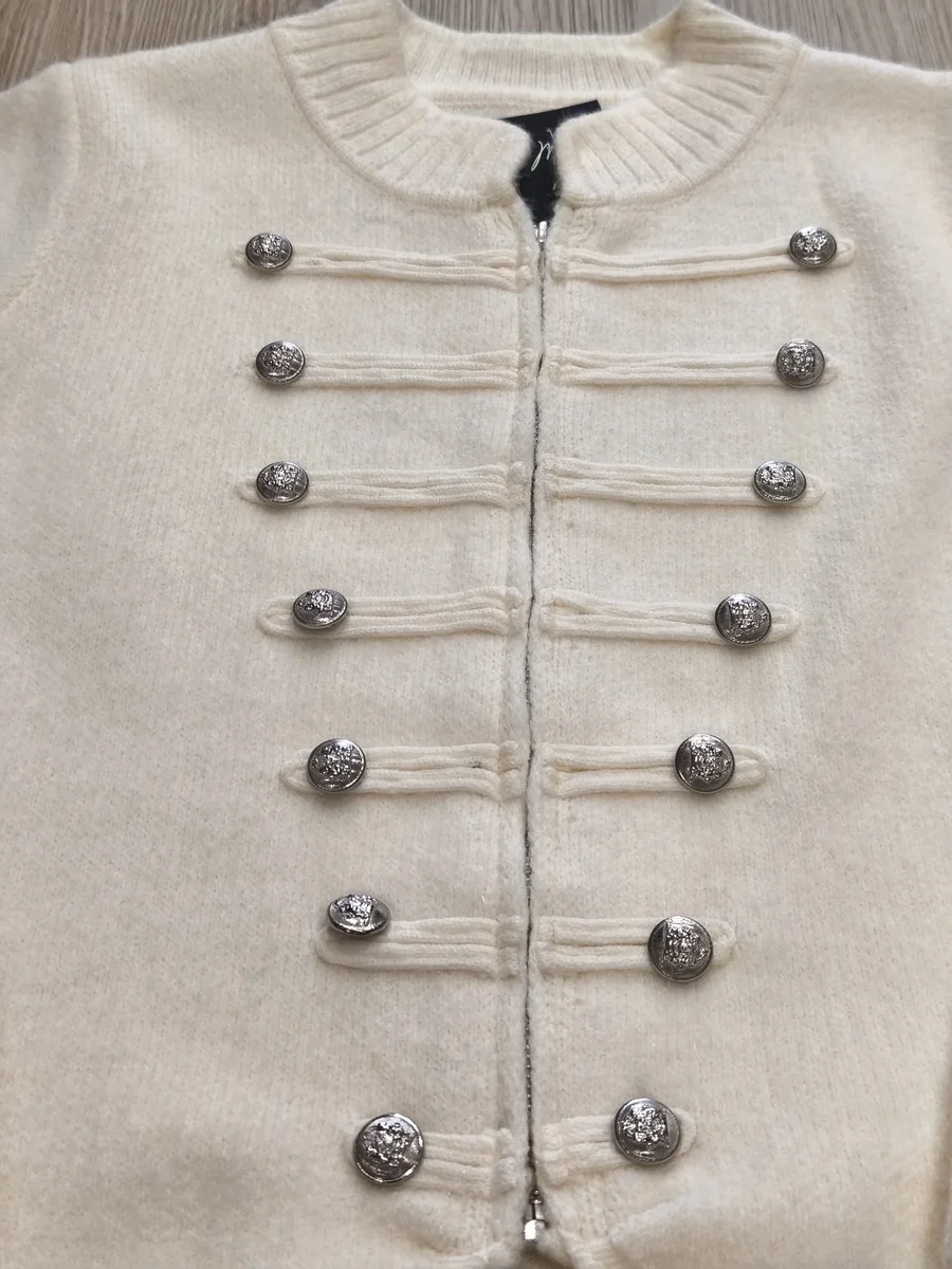 Chaqueta militar de punto grueso - Crudo
