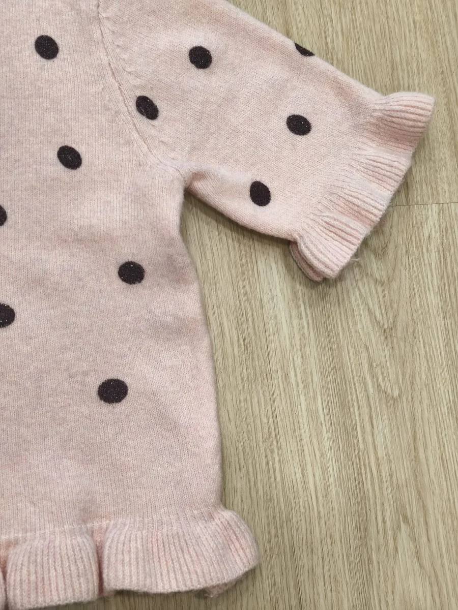 Top de punto de topos con volantes - Rosa