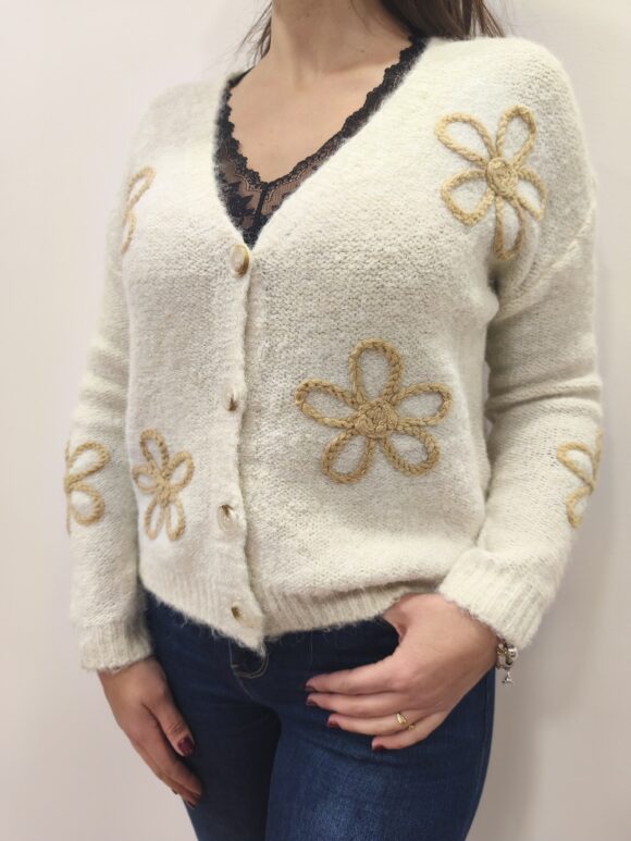 Chaqueta punto flower