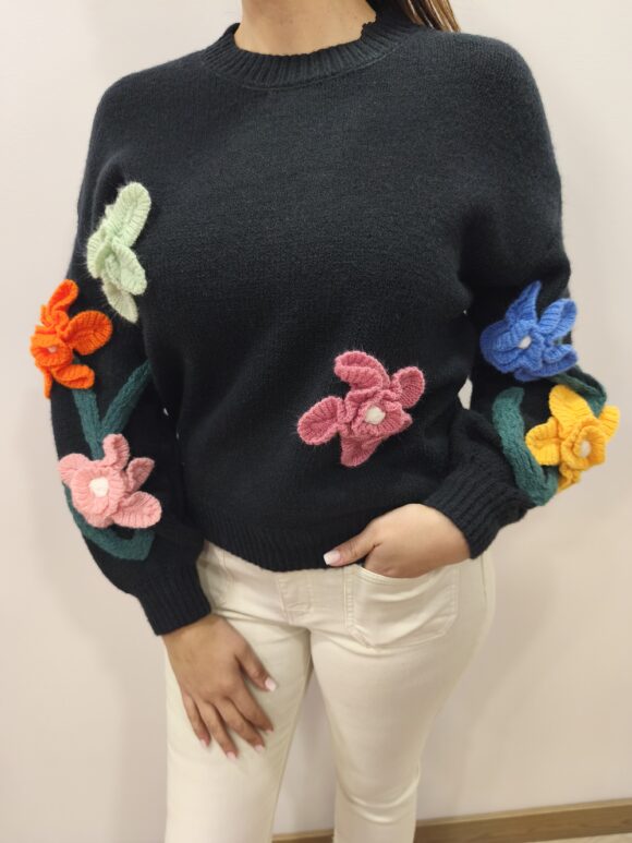 Jersey flores ganchillo