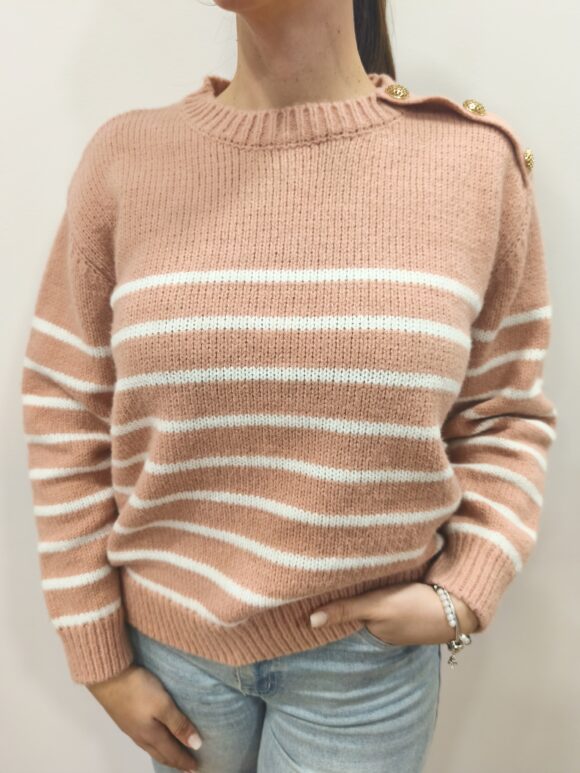 Jersey rayas salmón